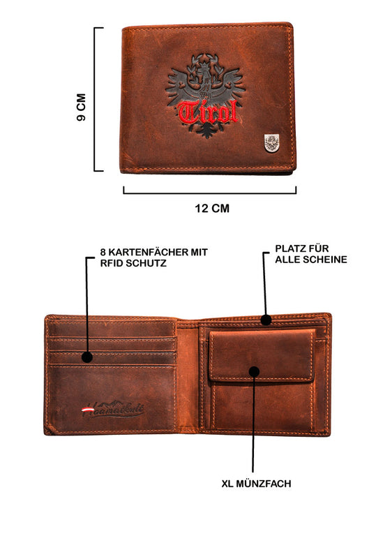 Tirol Geldtasche - Vintage Leder