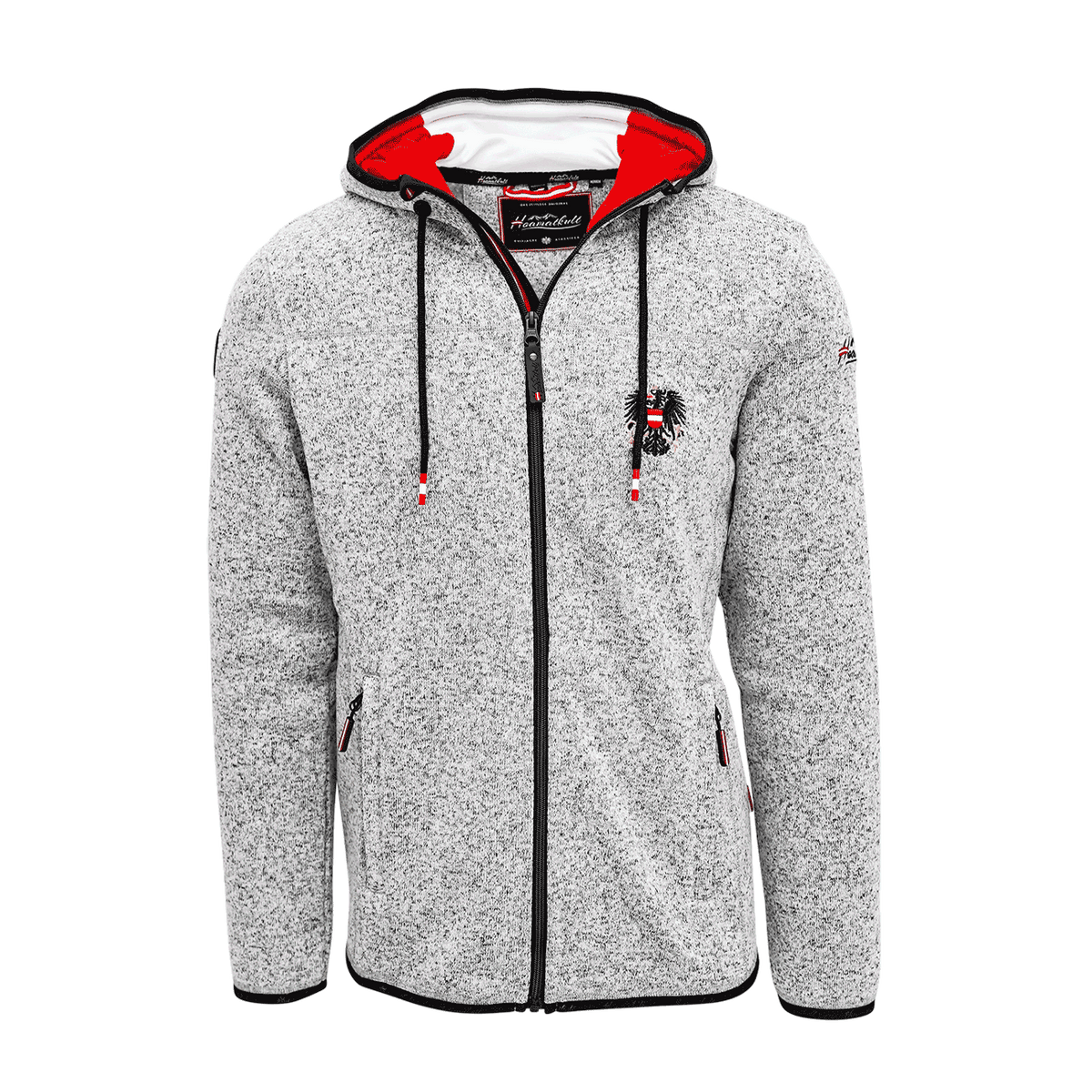 Österreich Adler Strickfleece Weste kapuzenjacke