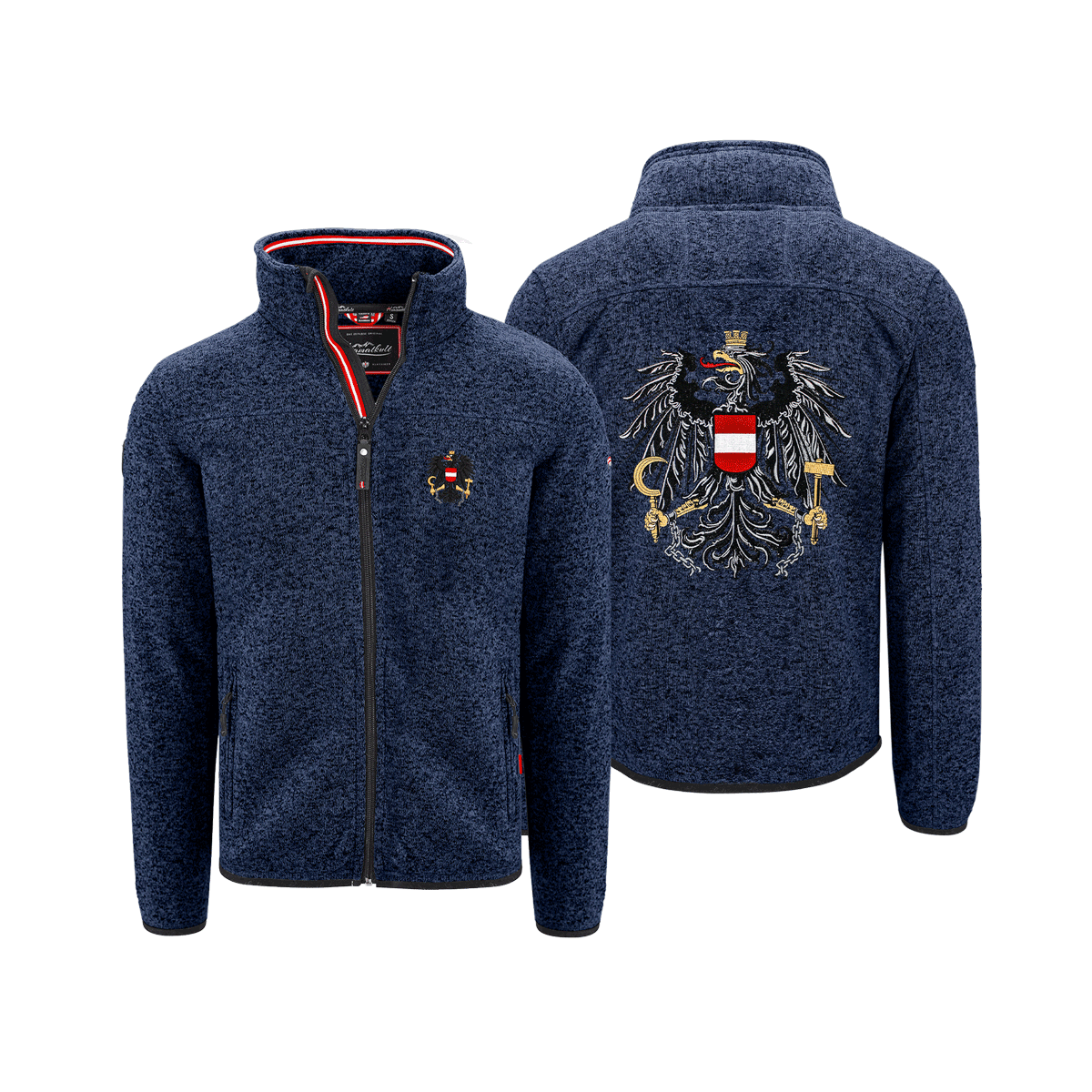 Adler Strickfleece Jacke für Herren dunkelblau #Farbe_Dunkelblau