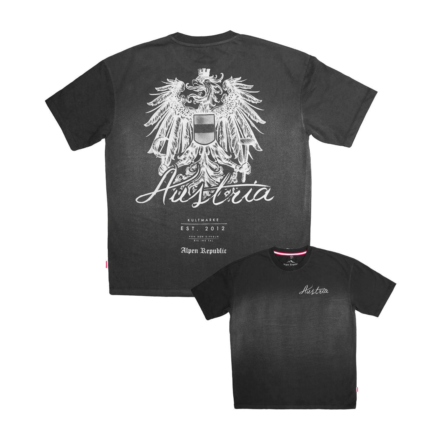 Österreich Oversize T-Shirt - Schwarz