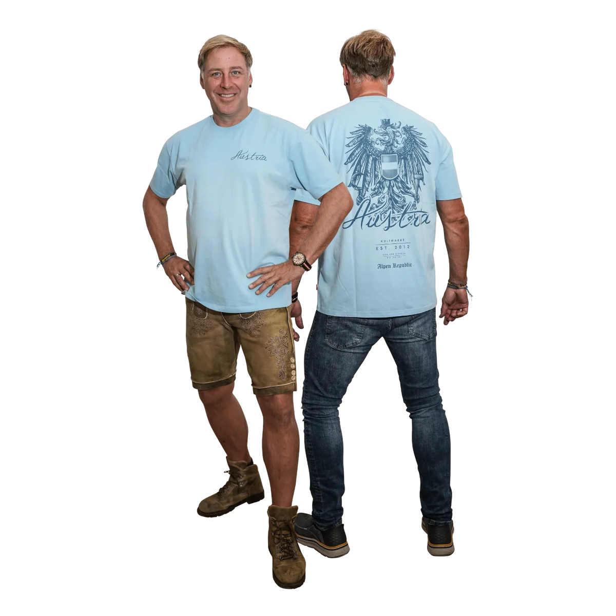 Alpen Republic Streetwear T-Shirt blau Oversize #Farbe_Blau