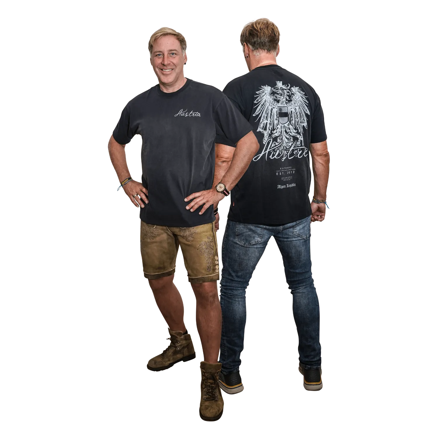 Österreich Oversize T-Shirt - Schwarz