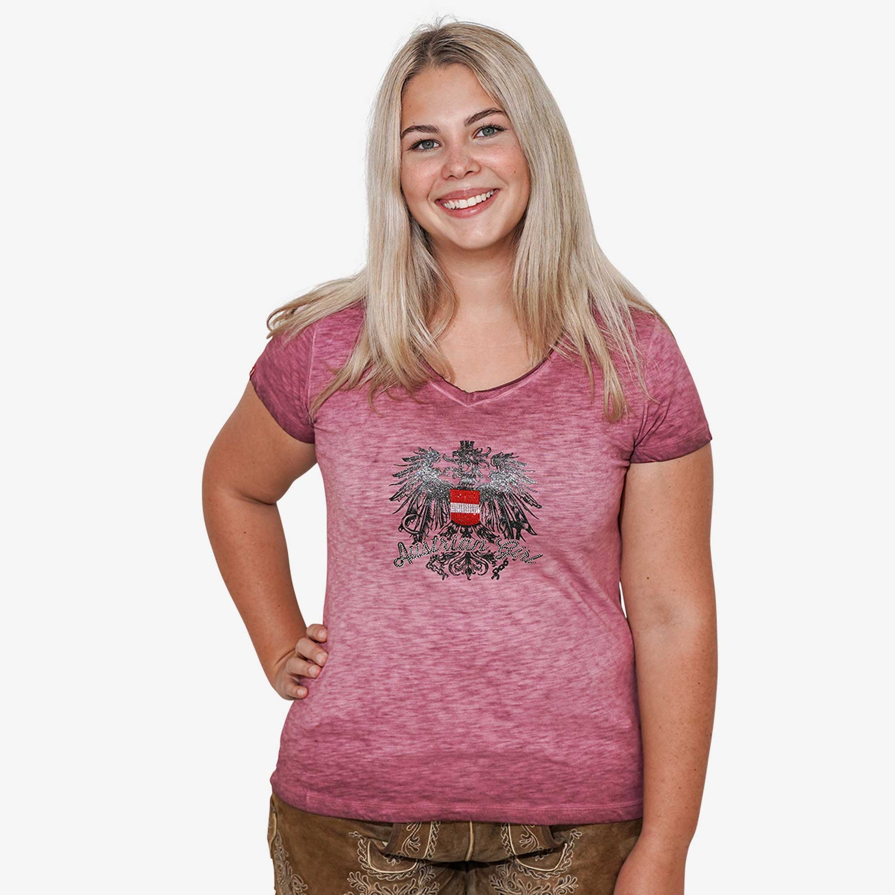 Austrian Girl Glitzer T-Shirt rosa