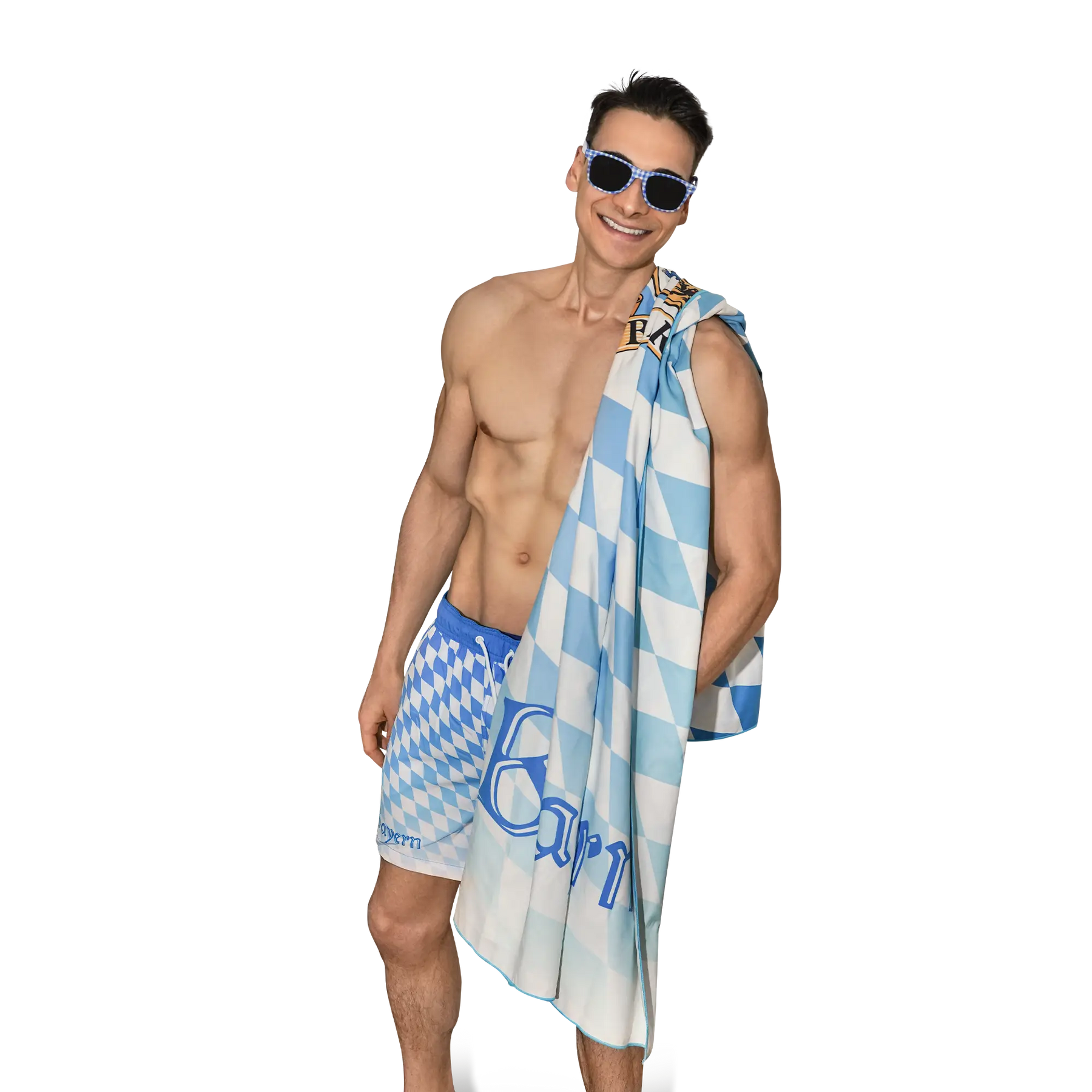 Bayern Badehose - Blau/Weiß