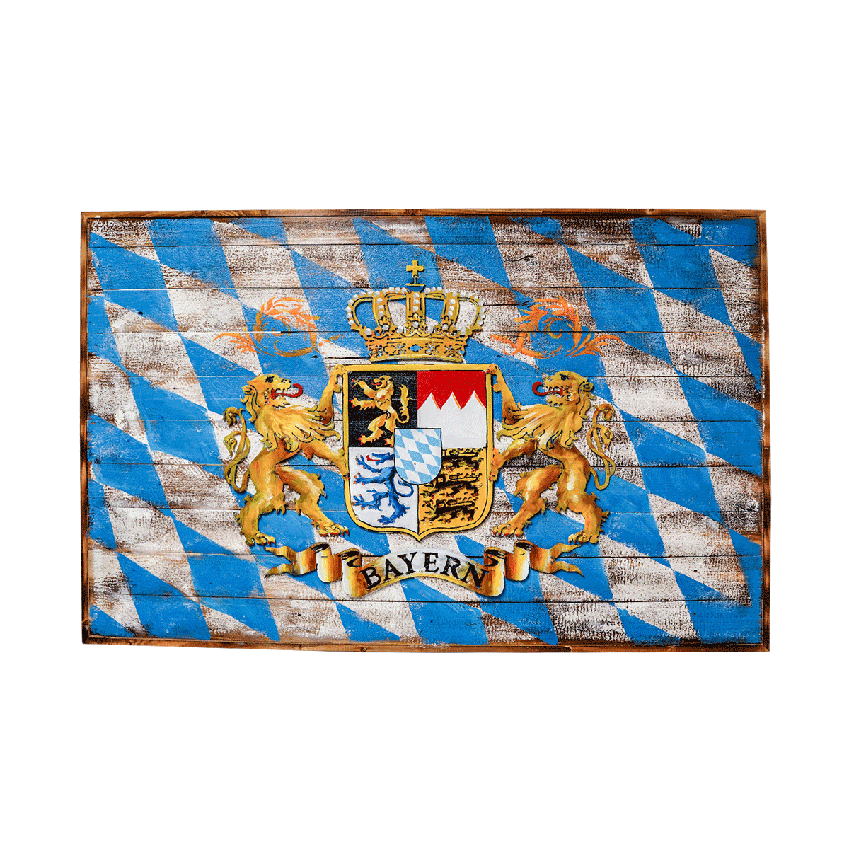 bayern-wappen-gem-lde-bayern-wappen-wandbild-vintage-bild-bayern