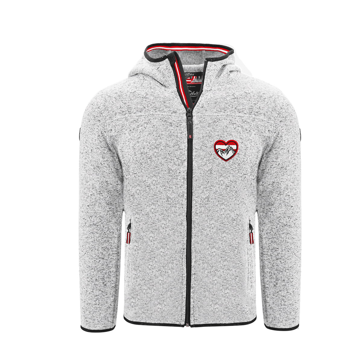 Berg Herz Strickfleece Jacke Kinder