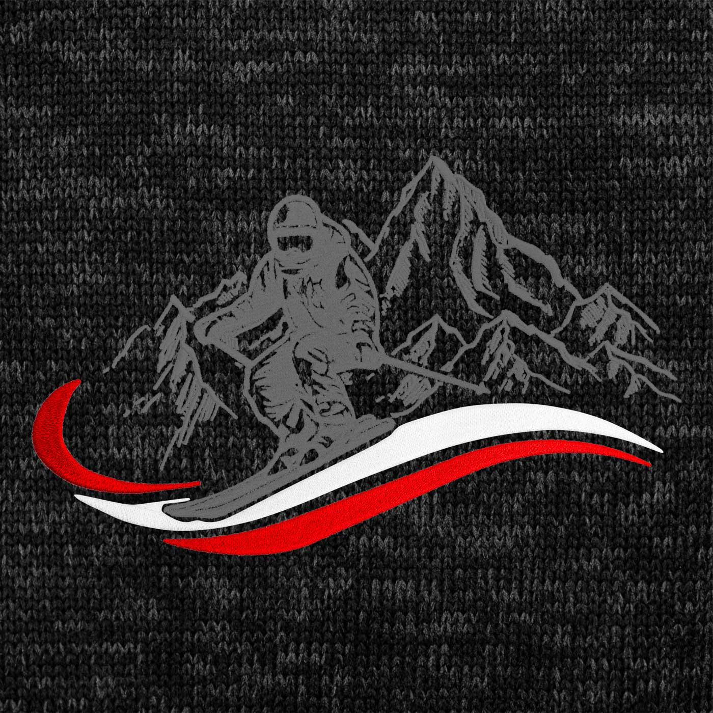 Kultjacke ohne Kapuze - Berg/Skifahrer