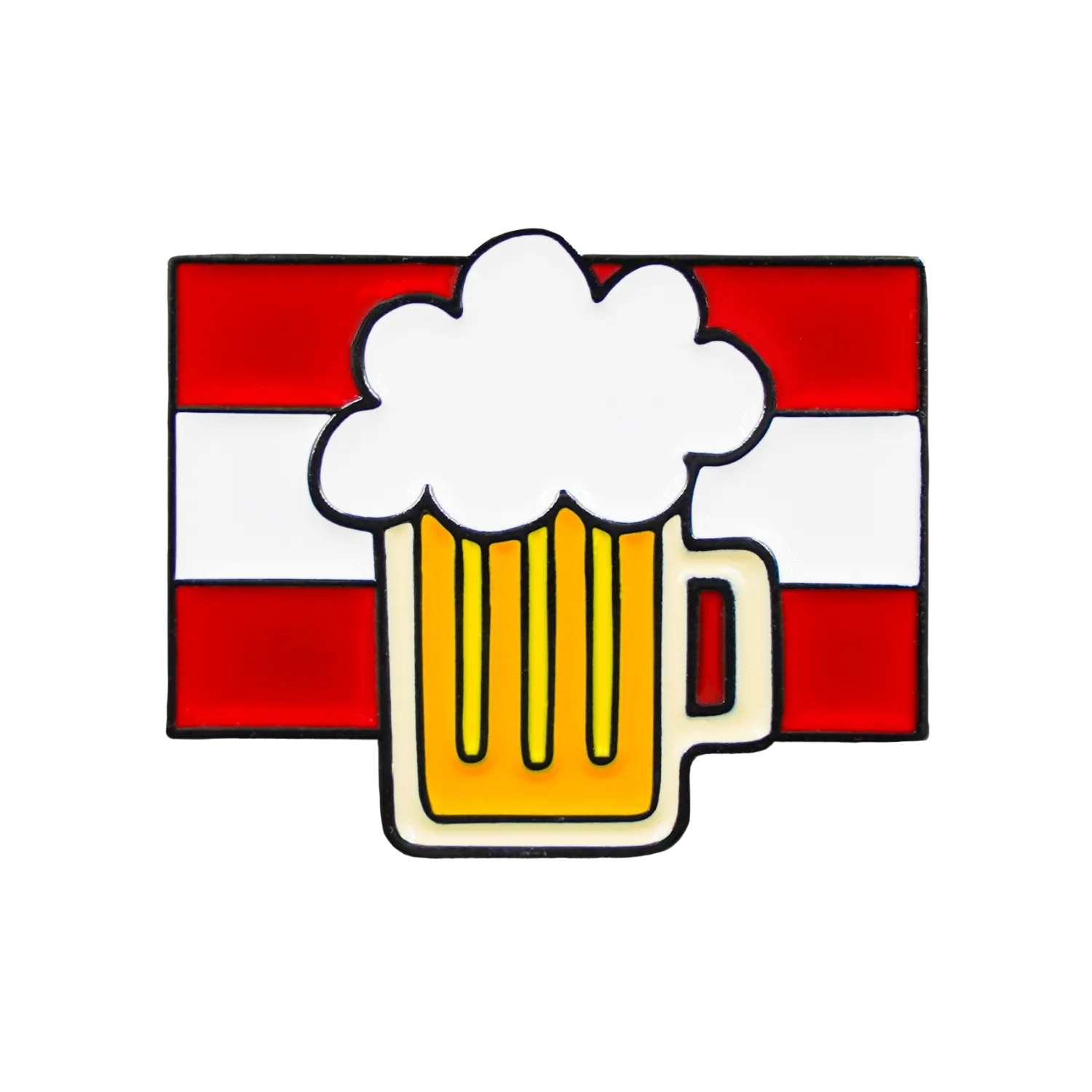 Bier Anstecknadel Österreich Hoamatkult