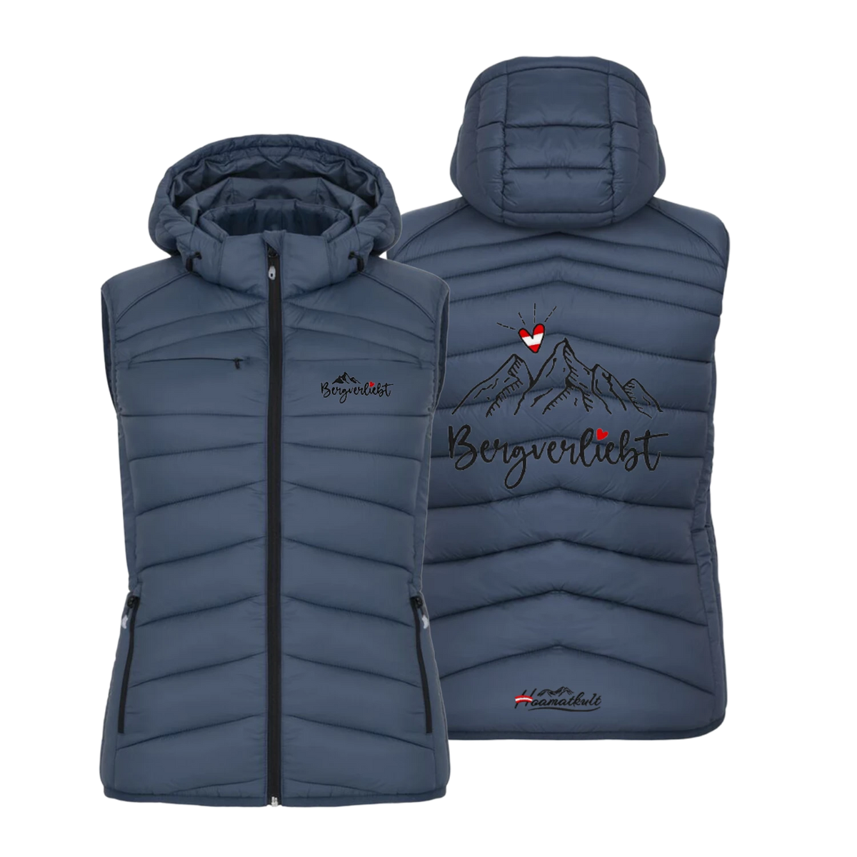 Blaues Bergverliebt Gilet Damen #Farbe_Blau 575