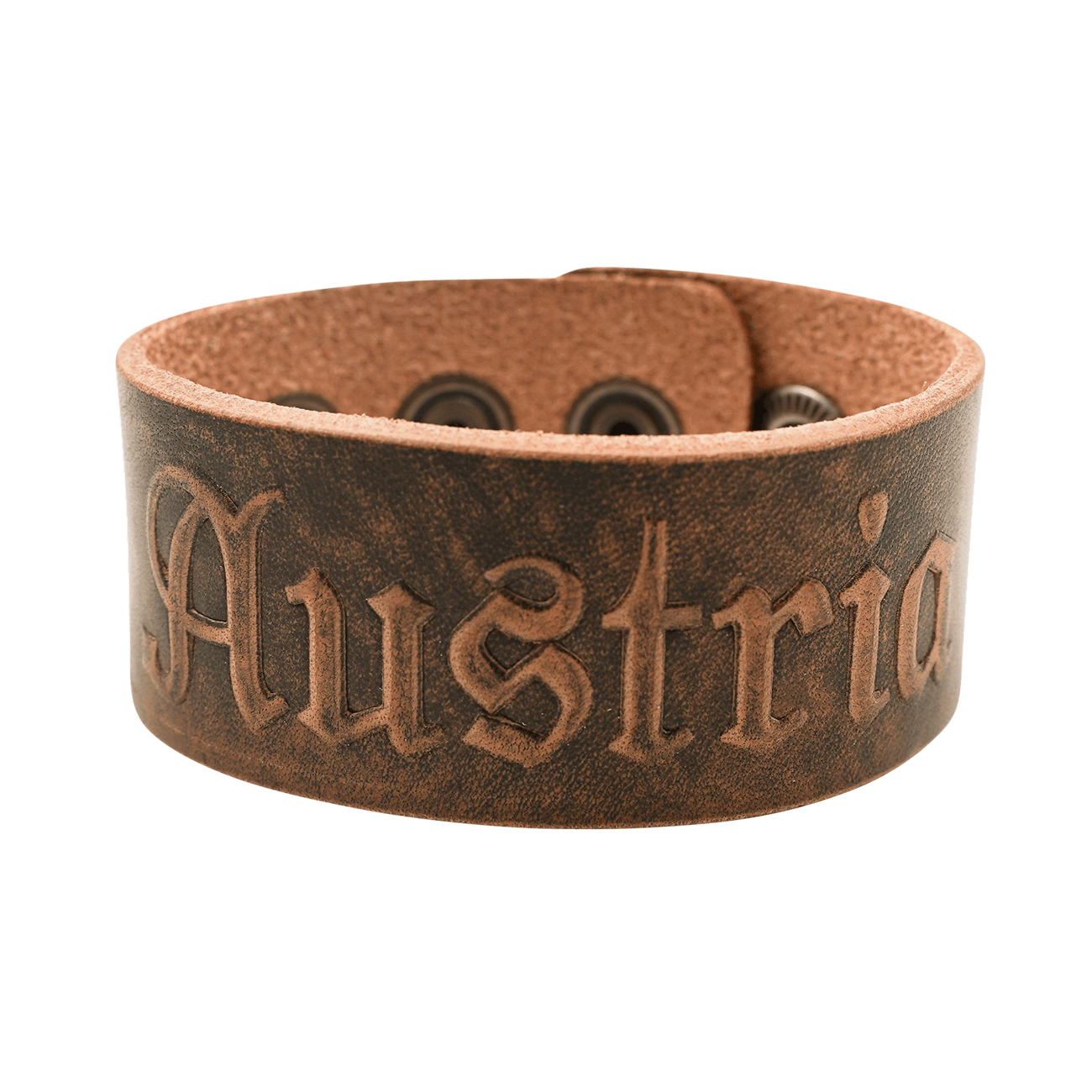 Braunes Echtleder Trachtenarmband Österreich