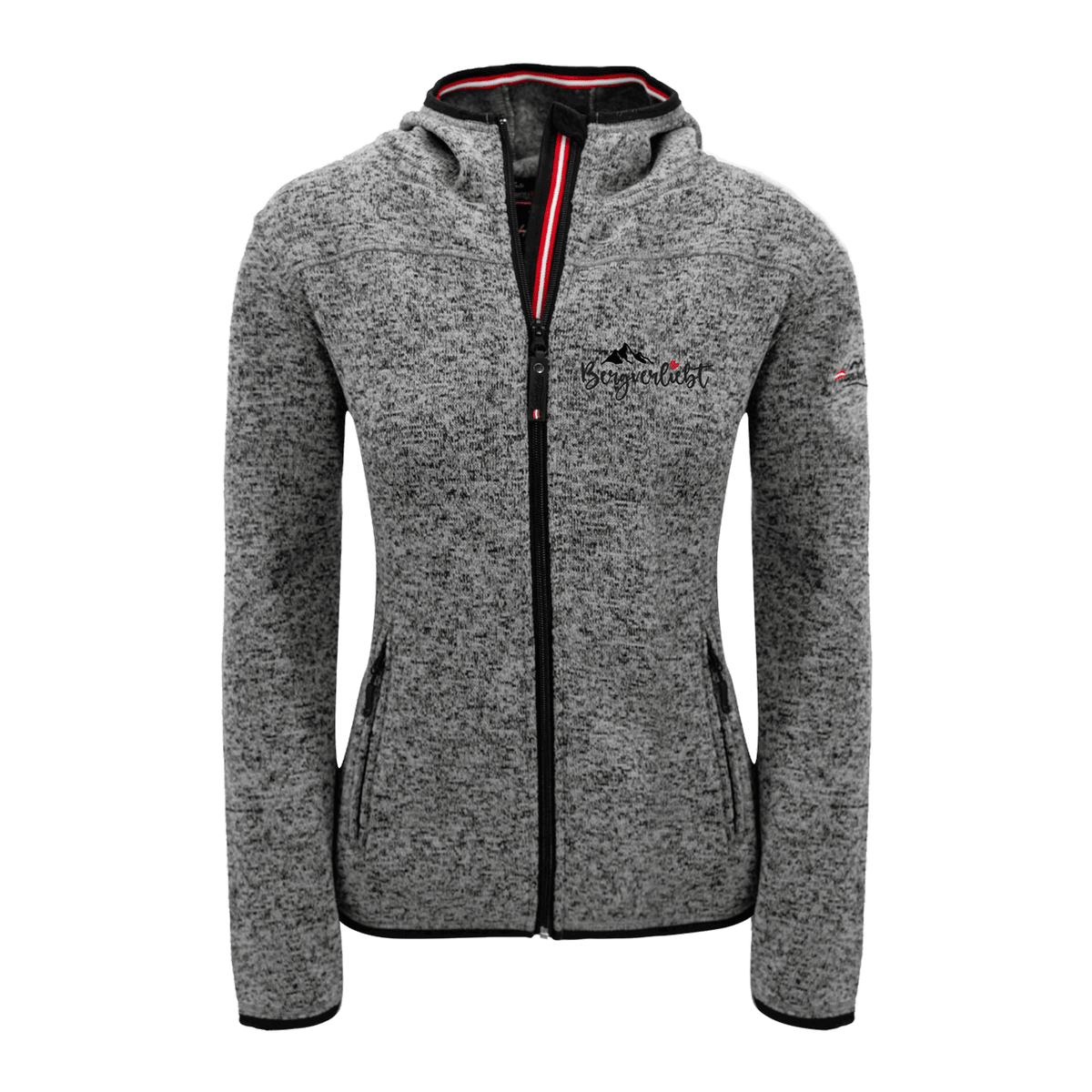 Damen Fleece Jacke Bergliebe anthrazit