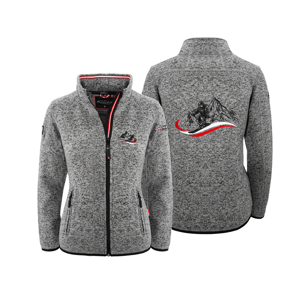 Kultjacke ohne Kapuze - Berg/Skifahrer