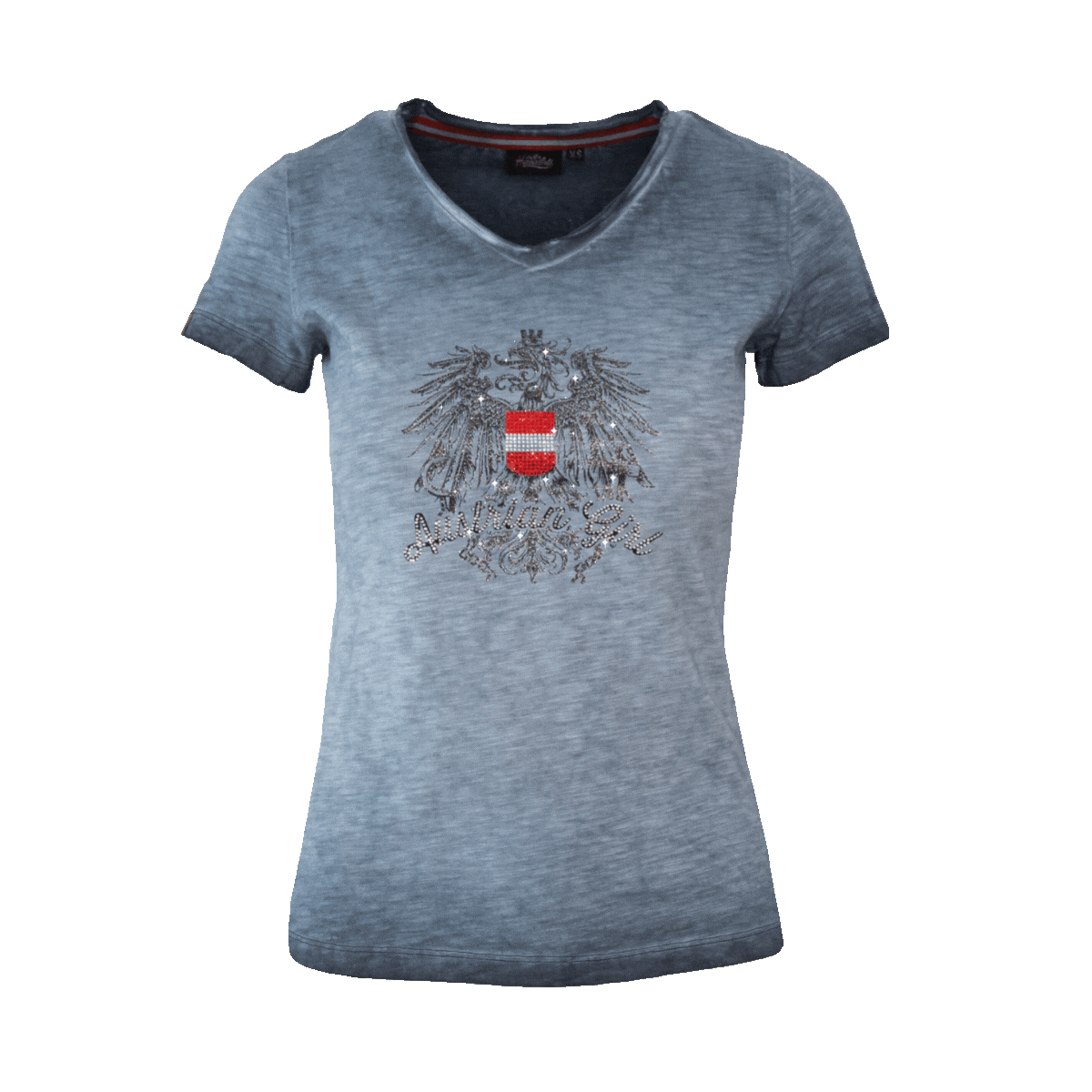 Austrian Girl Glitzer T-Shirt - Granitblau