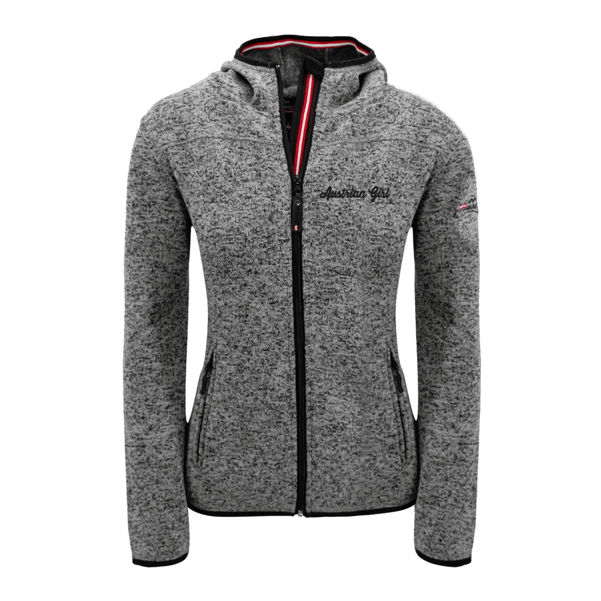 Damen Kultjacke anthrazit Austrian Girl Stickerei