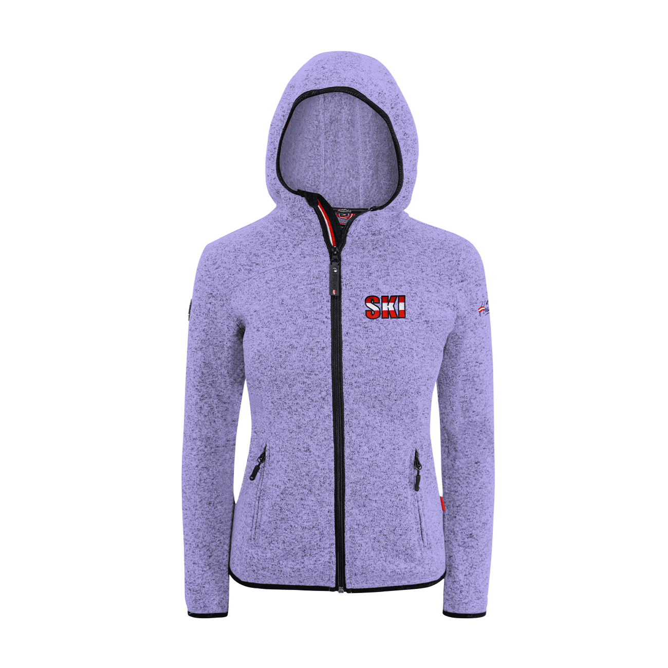Kultjacke mit Kapuze - Ski rot-weiss-rot