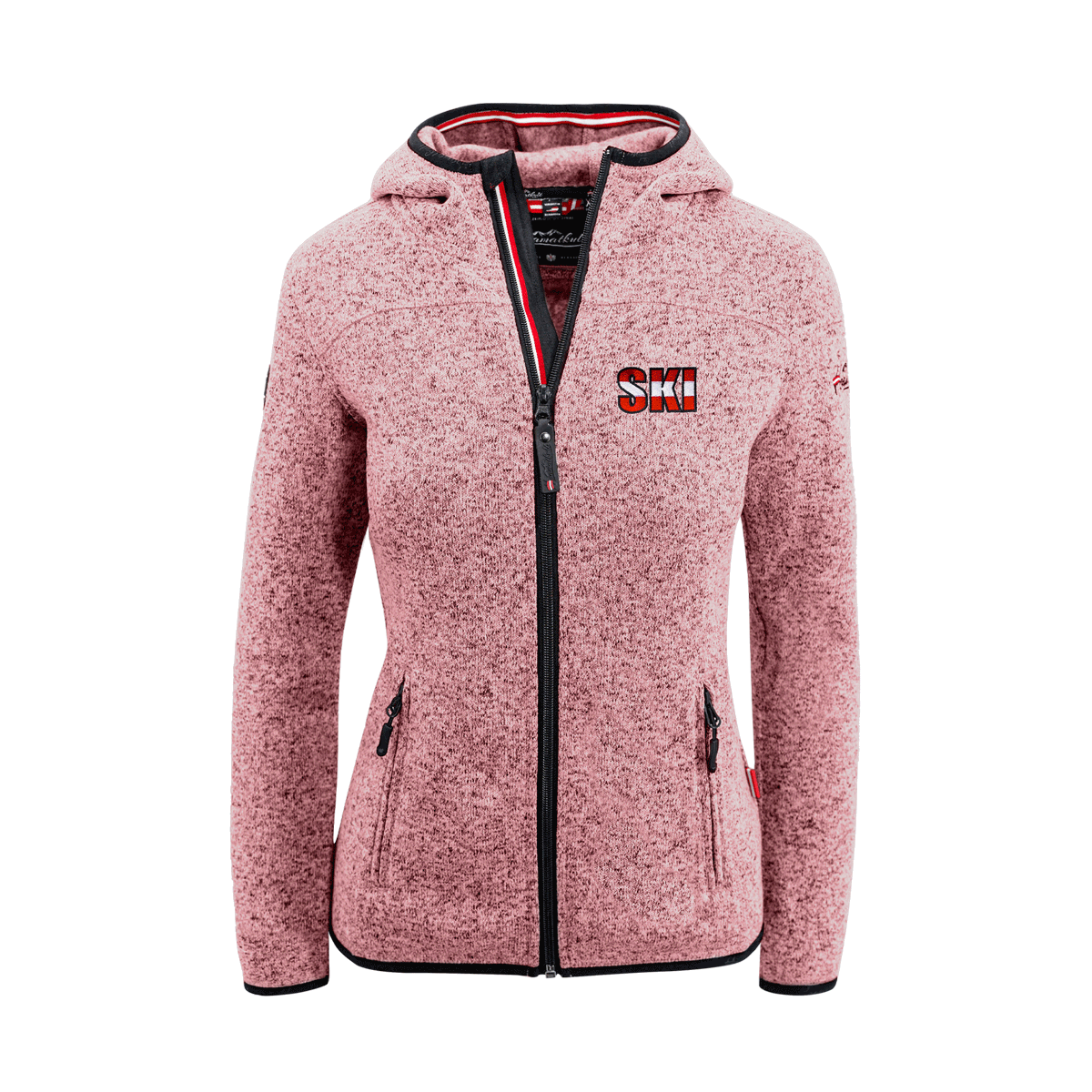 Kultjacke mit Kapuze - Ski rot-weiss-rot
