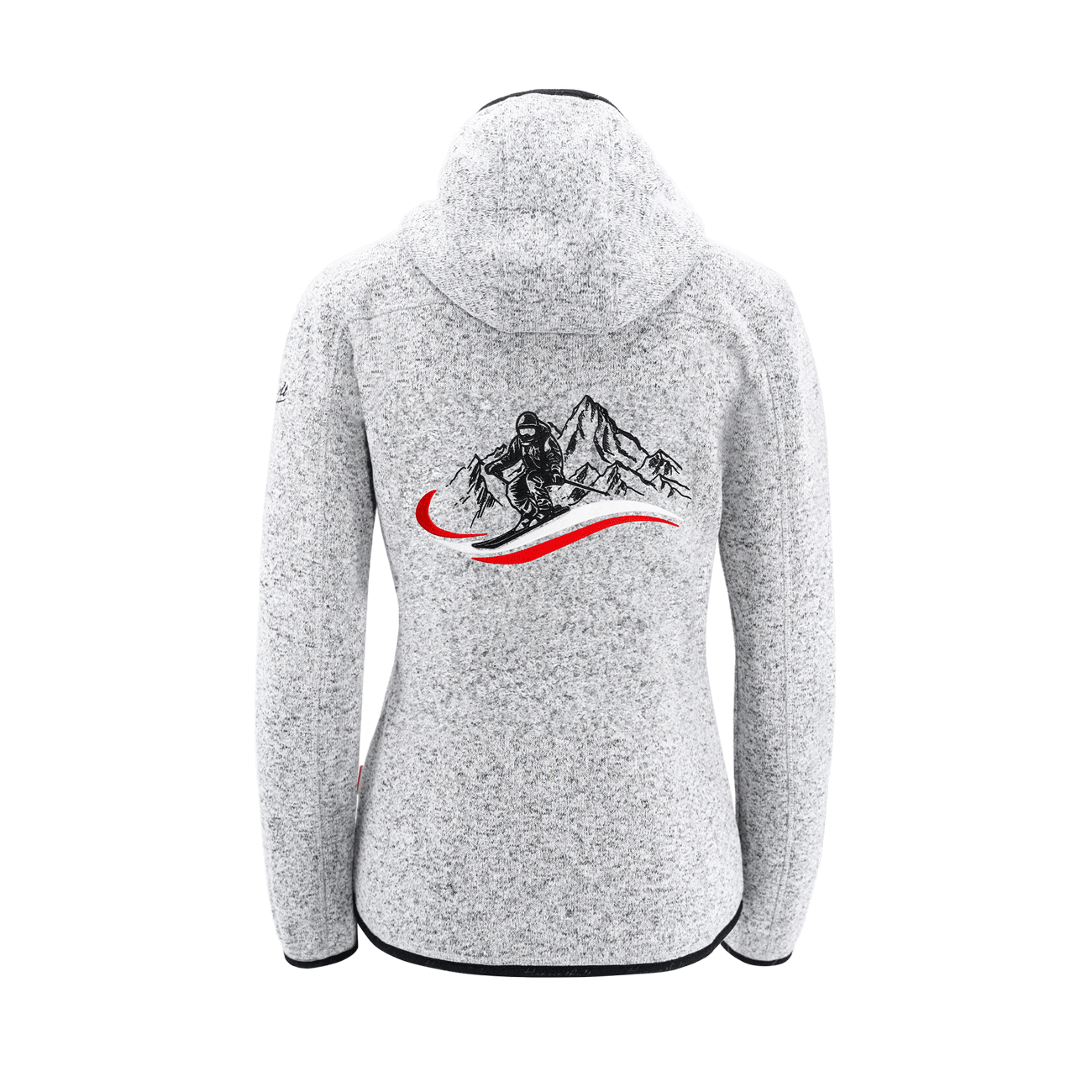 Damen Kultjacke Ski Motiv hellgrau