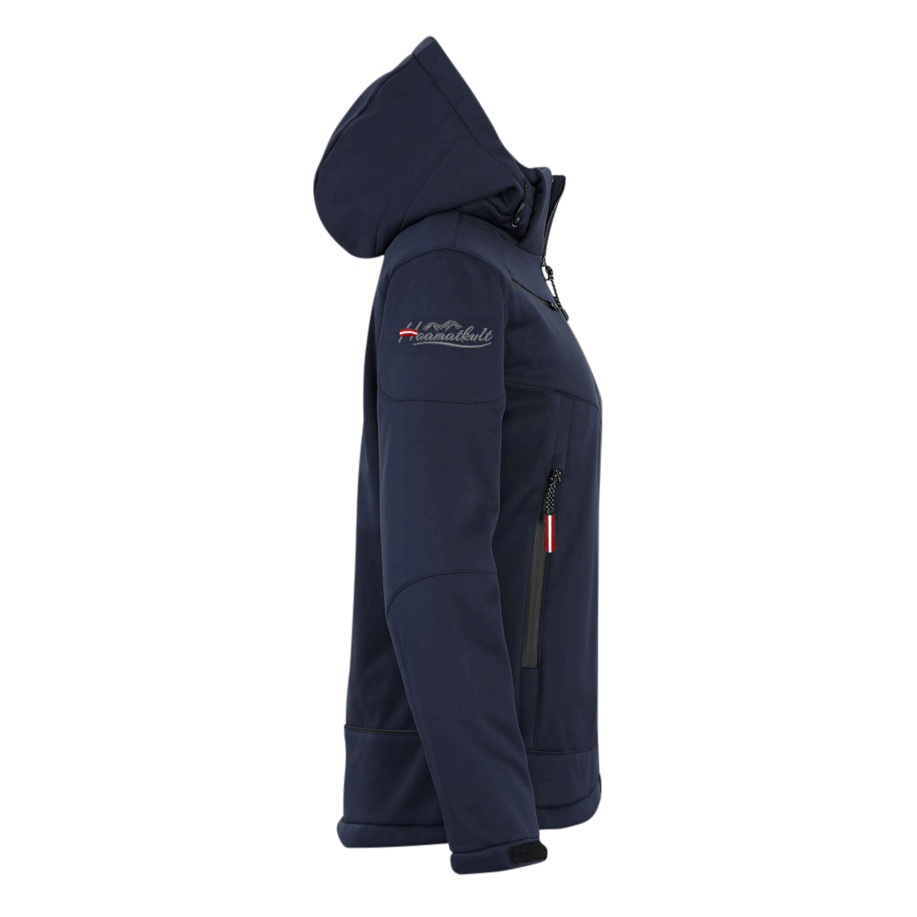 Damen Skijacke seitlich Hoamatkult Logo