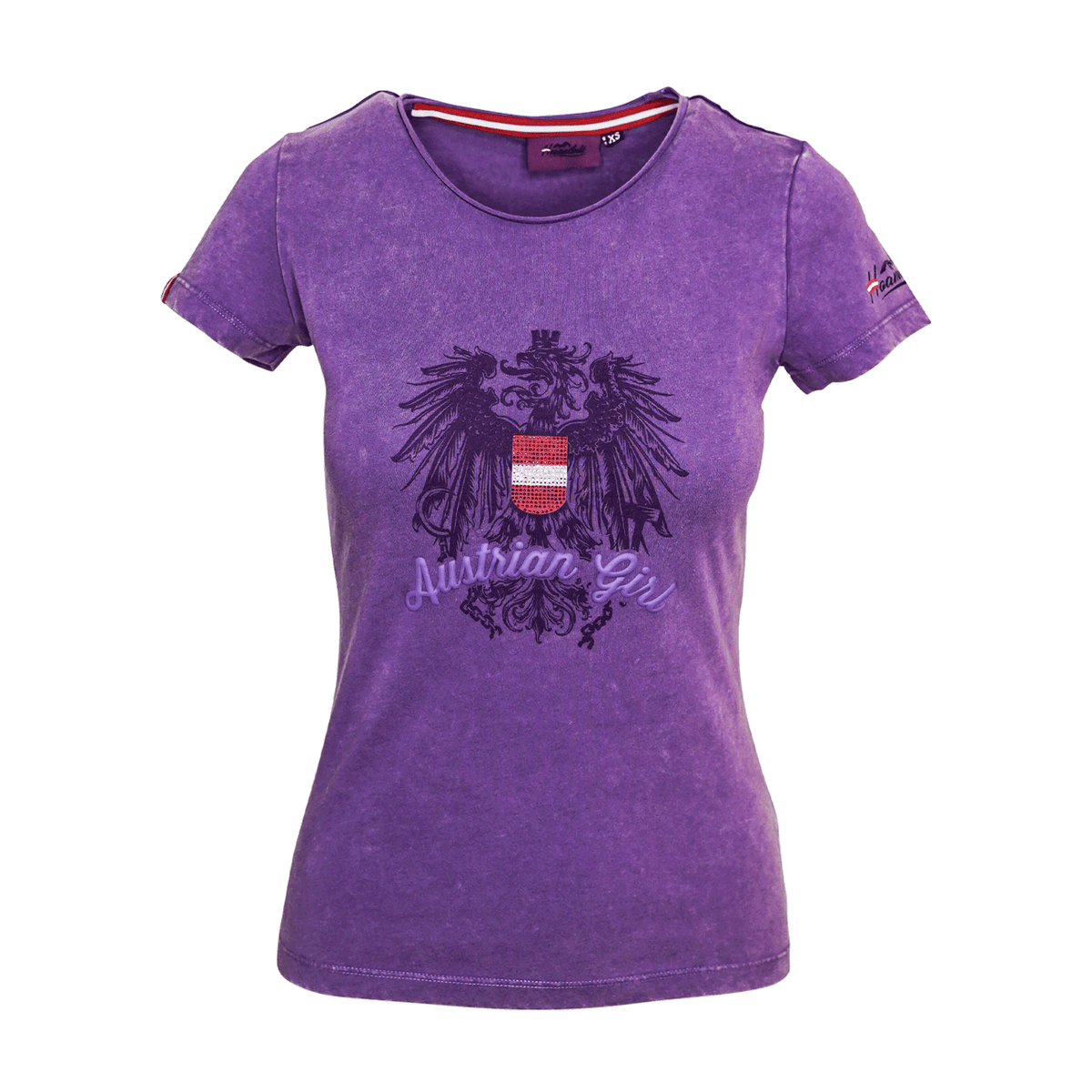 Damen T-Shirt Austrian Girl lila #Farbe_Lila