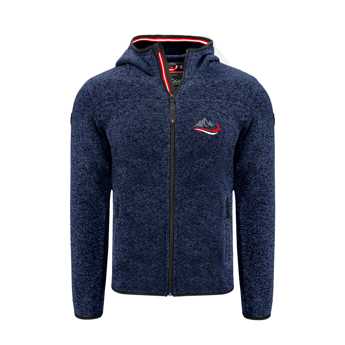 Dunkelblaue Fleece Jacke für Herren zum Skifahren