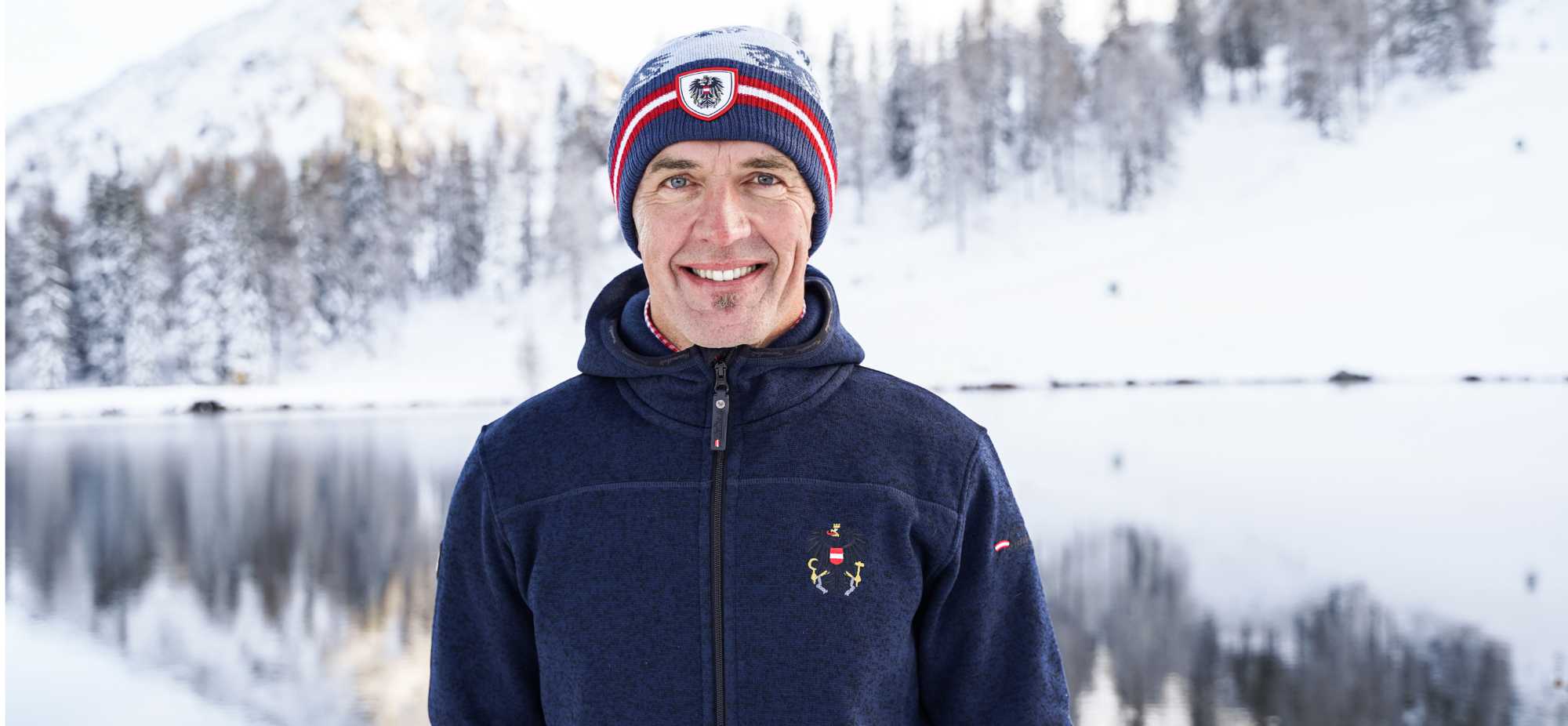 Dunkelblaue Fleecejacke Herren