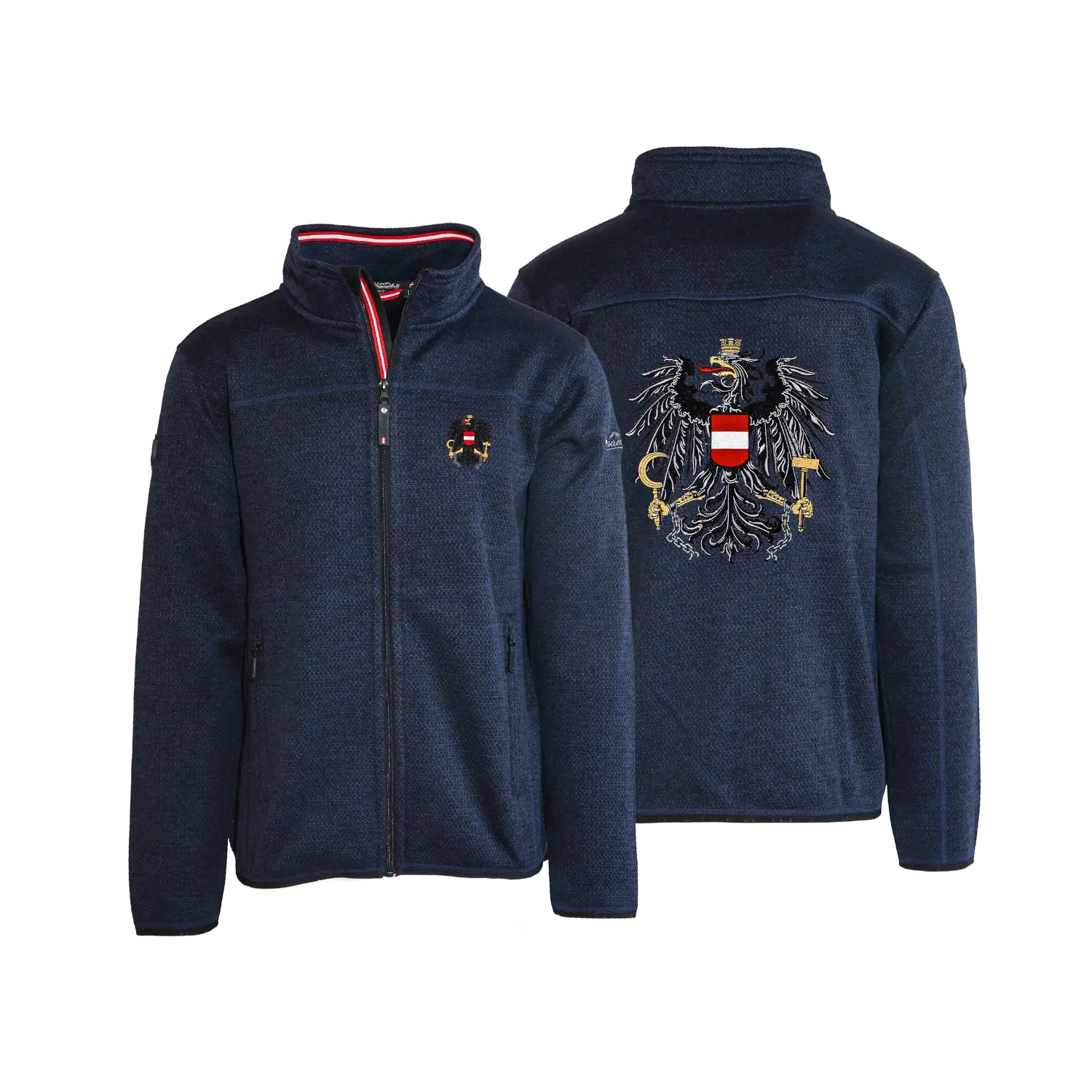 Österreich Kultjacke ohne Kapuze - Strickoptik