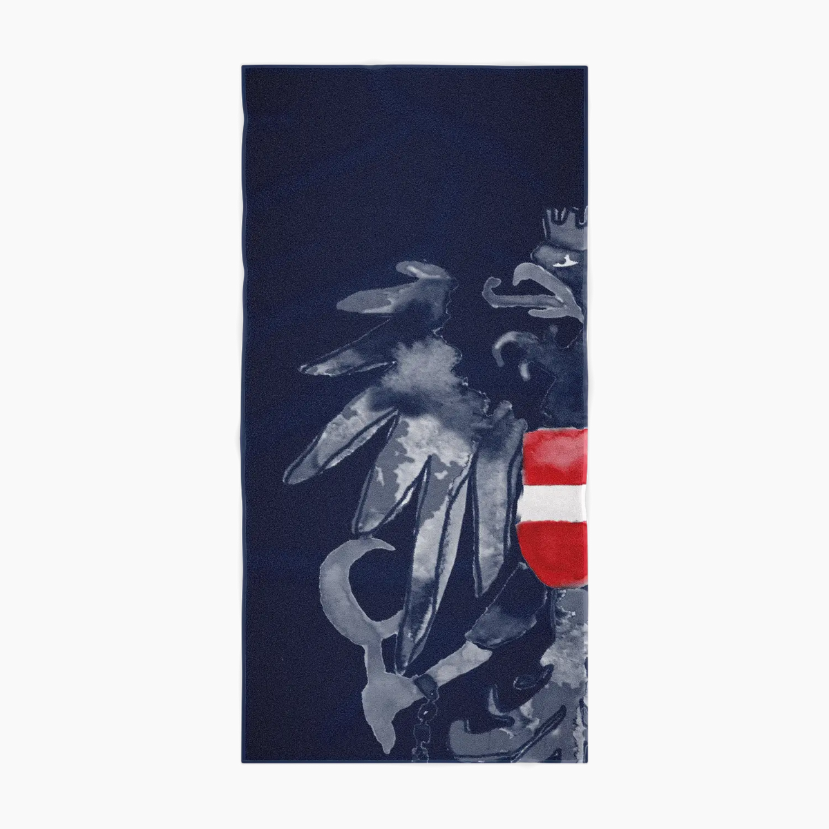 Dunkelblaues Baumwoll Badetuch Österreich Adler