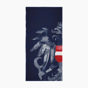 Dunkelblaues Baumwoll Badetuch Österreich Adler