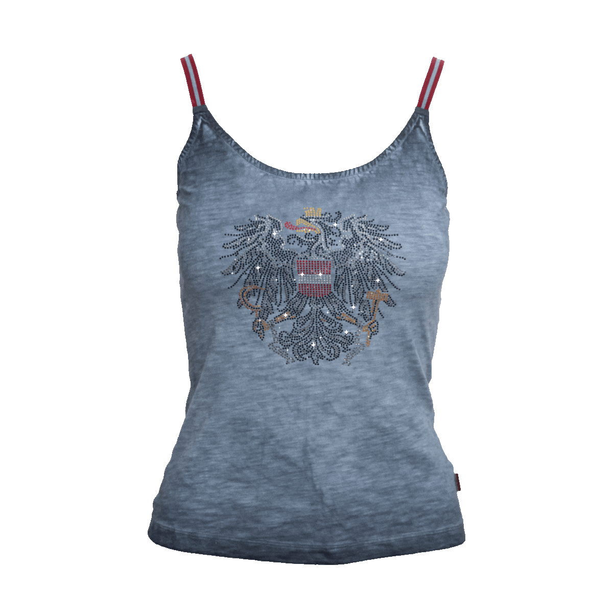 Dunkelblaues Österreich Glitzer Tanktop