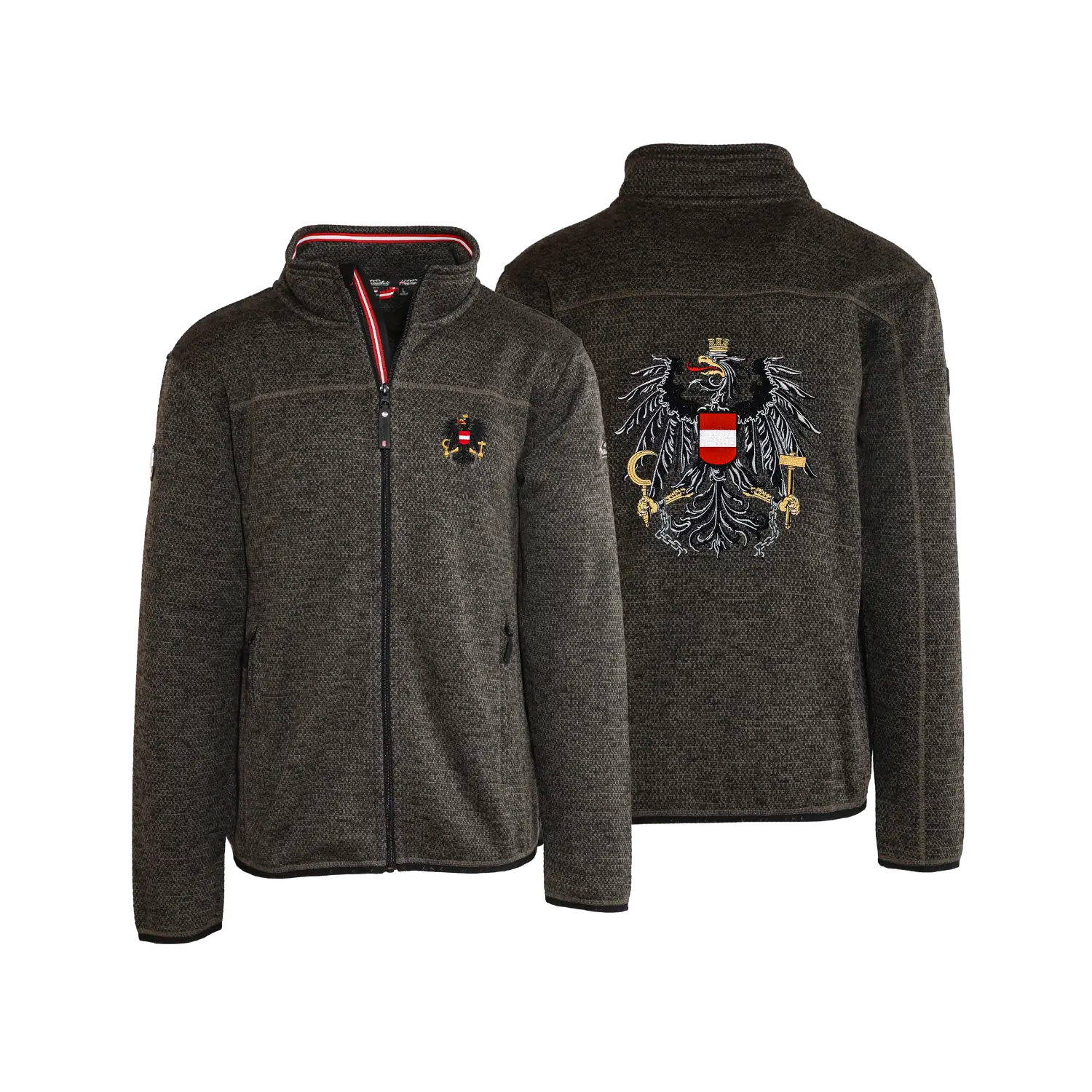 Österreich Kultjacke ohne Kapuze - Strickoptik