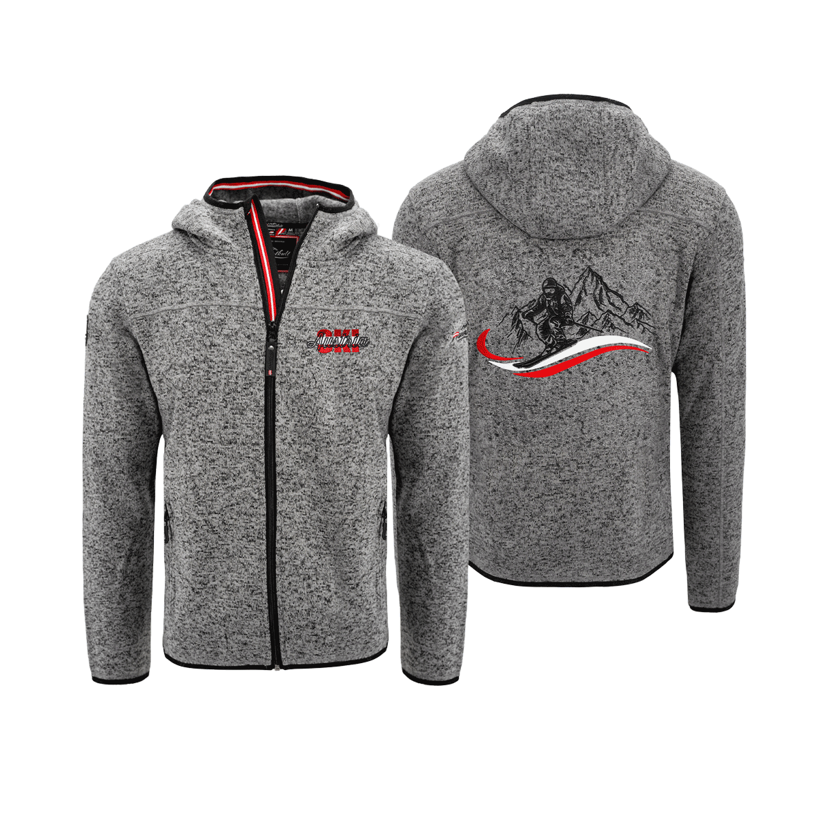 Dunkelgraue Herren Fleece Weste zum Skifahren #Farbe_Dunkelgrau