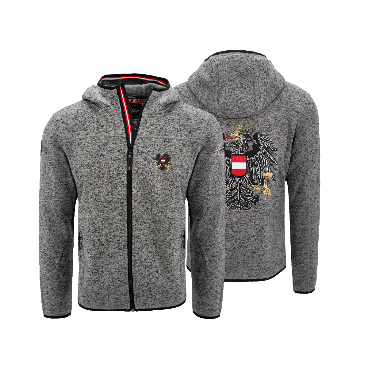 Dunkelgraue Herren Kultjacke Österreich Adler #Farbe_Dunkelgrau