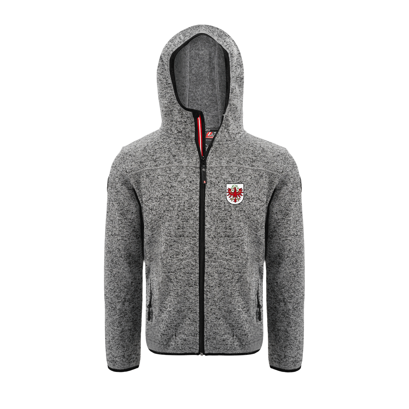 Tirol Kultjacke mit Kapuze - Dunkelgrau