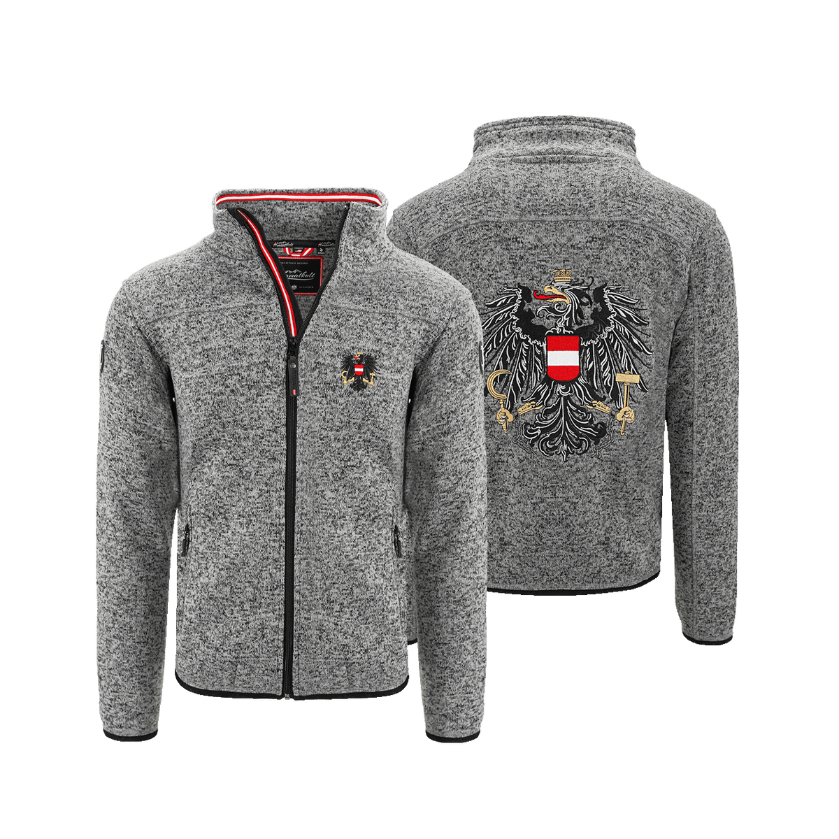 dunkelgraue Kultjacke für Herren Österreich Adler #Farbe_Dunkelgrau