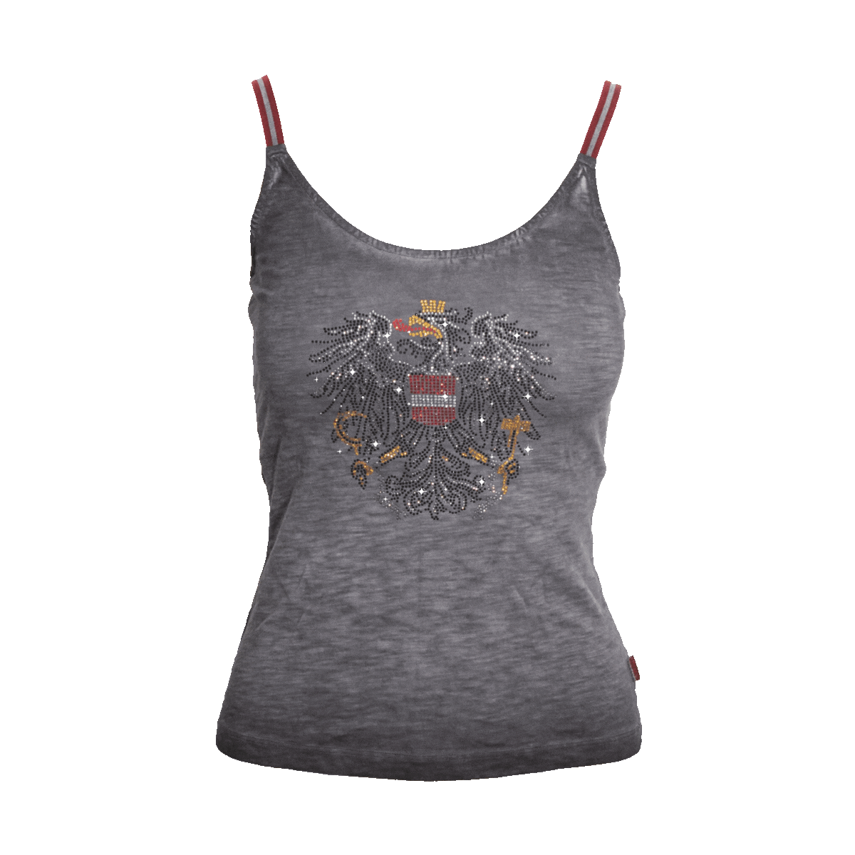 Dunkelgraues Österreich Glitzer Tanktop