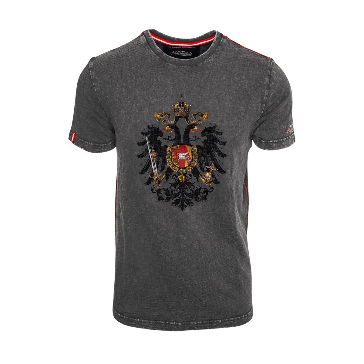 Dunkelgraues Vintage T-Shirt für Herren Adler