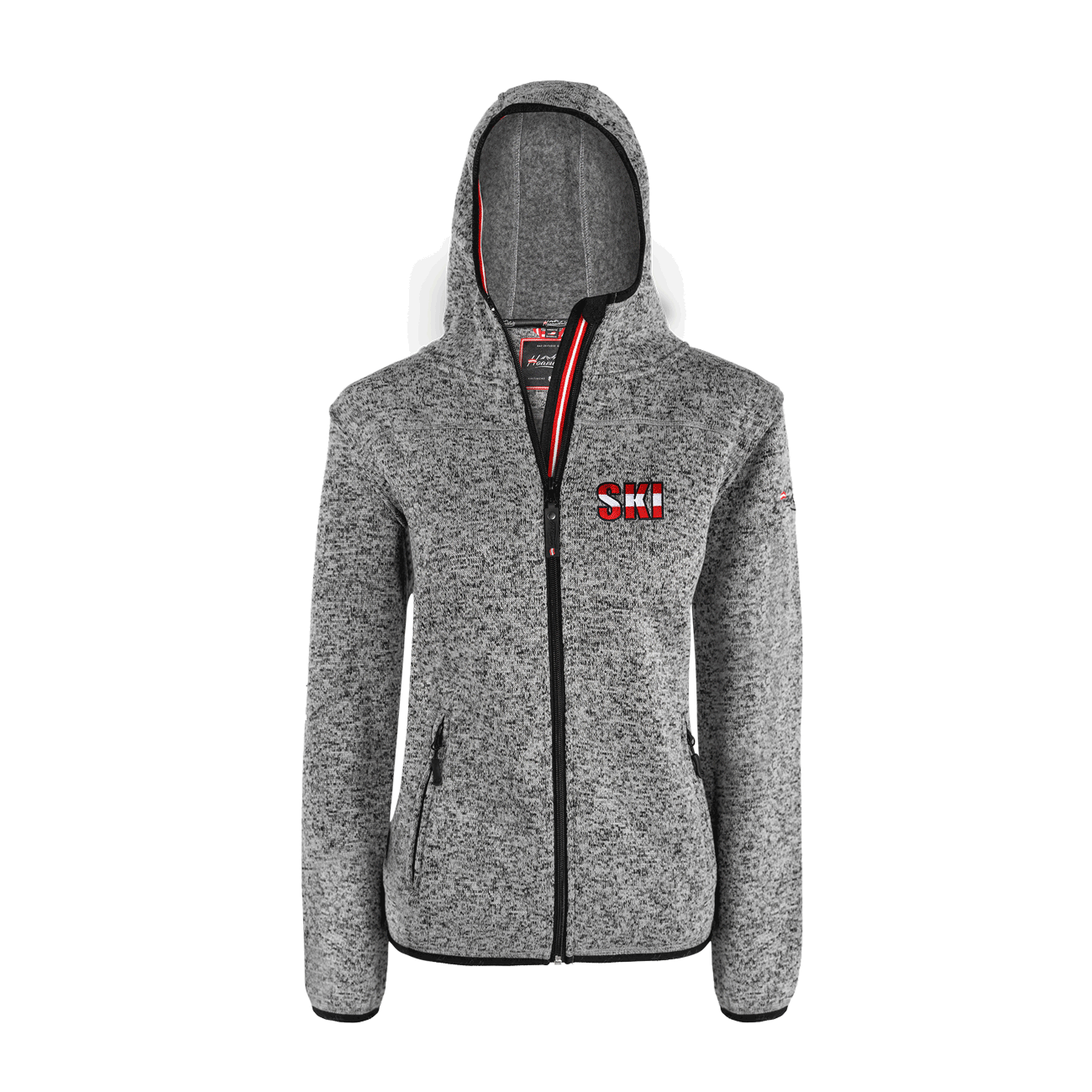 Kultjacke mit Kapuze - Ski rot-weiss-rot