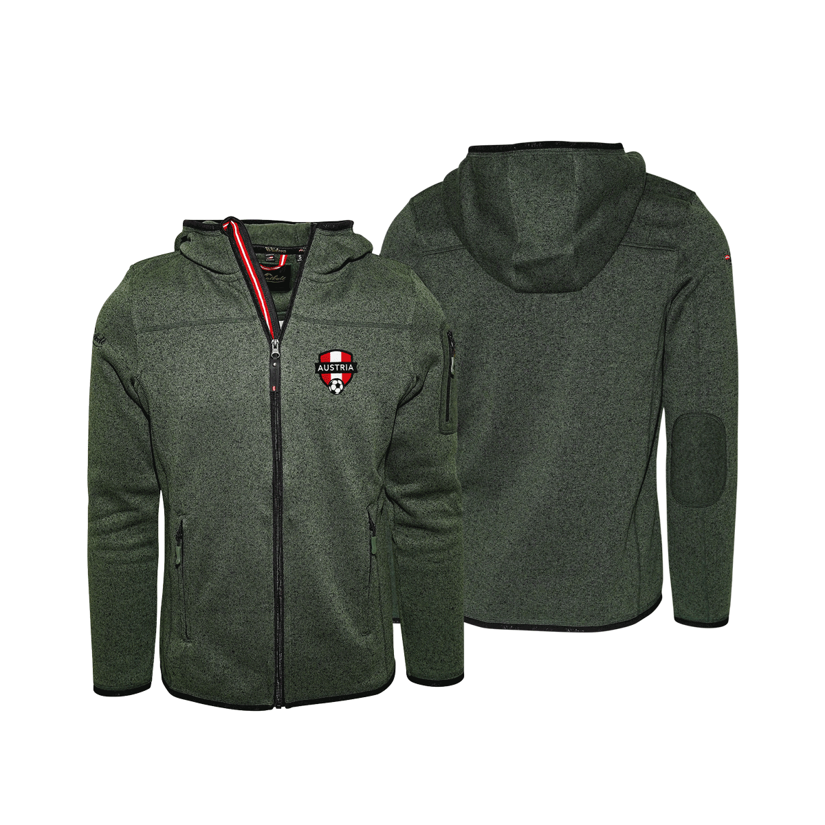 Dunkelgrüne Fan Jacke Fußball EM Herren #Farbe_Dunkelgrün