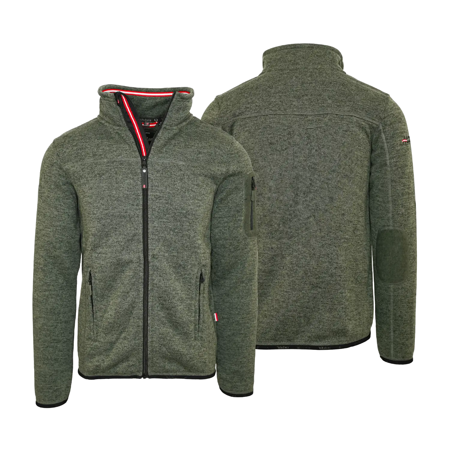 Dunkelgrüne Hoamatkult Fleece Weste