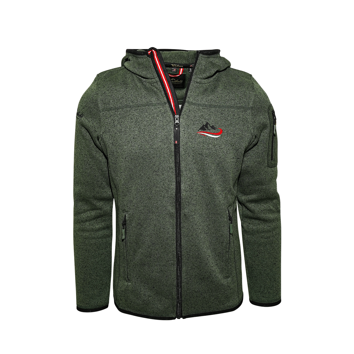 Dunkelgrüne Kultjacke für Herren Skimotiv