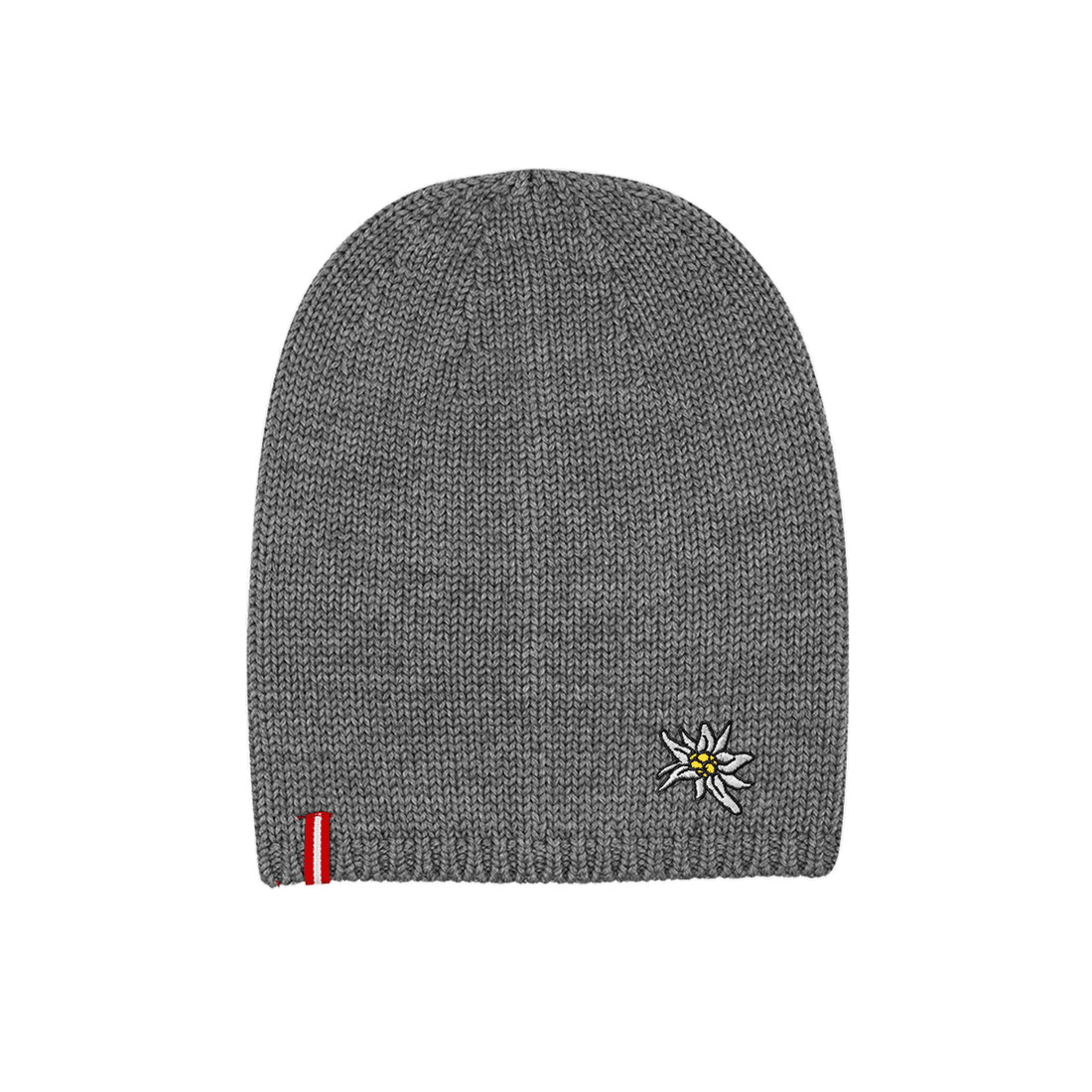 Edelweiß Merino Beanie dunkelgrau Österreich #Farbe_Dunkelgrau