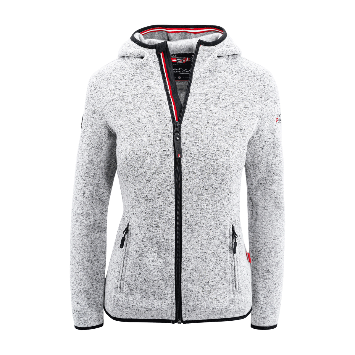Fleece Jacke für Damen hellgrau