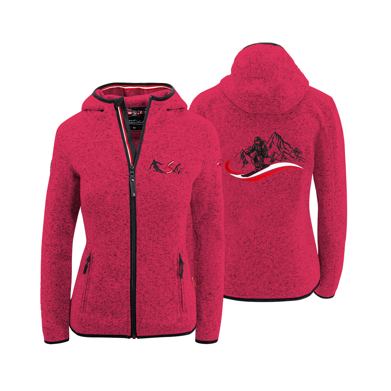 Kultjacke mit Kapuze - Skifahrer