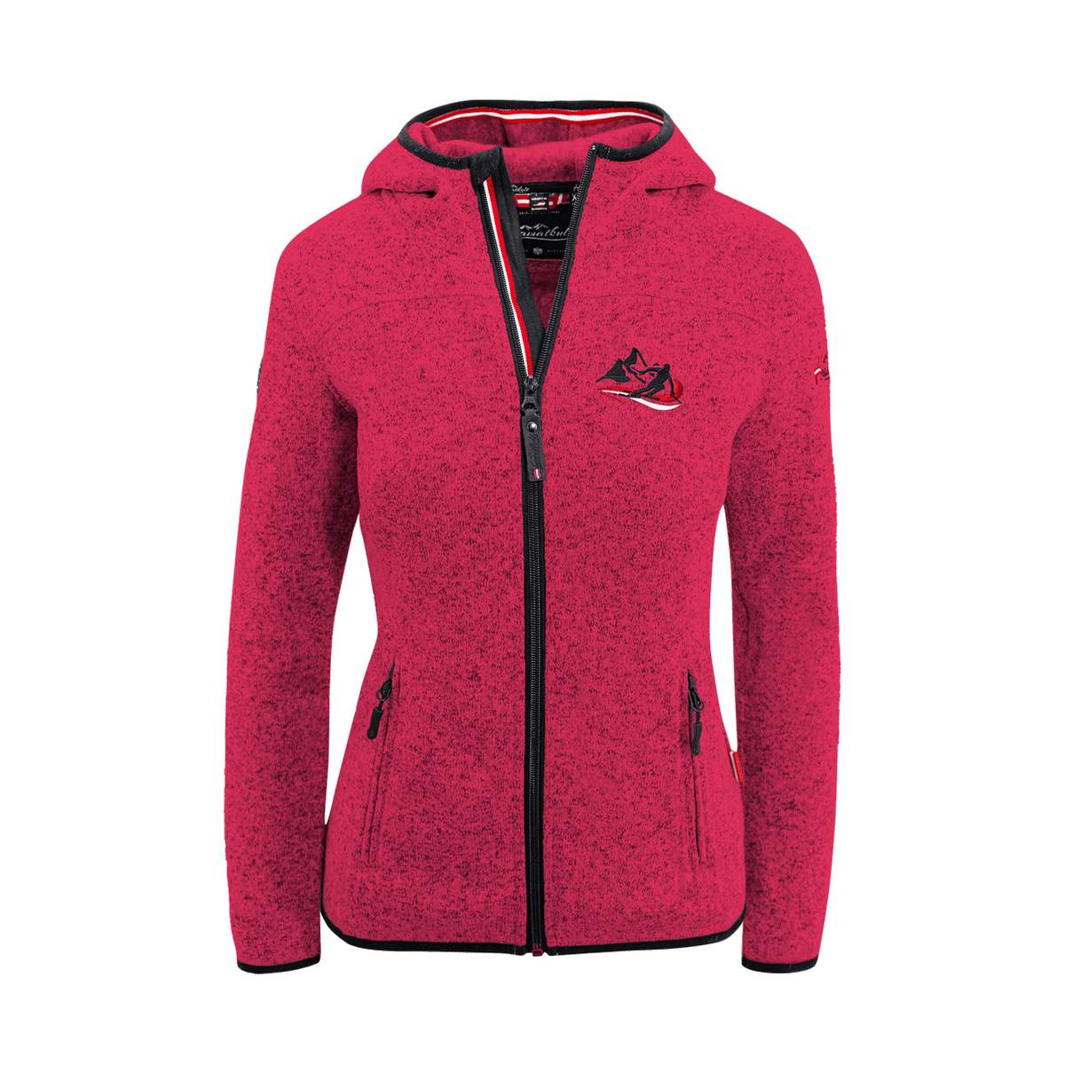 Fleece Jacke für Damen zum Skifahren rot #Farbe_Magenta