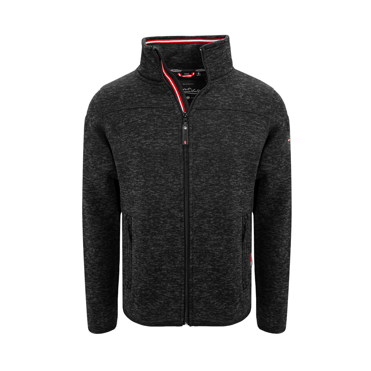 Fleece Jacke für Herren schwarz Hoamatkult