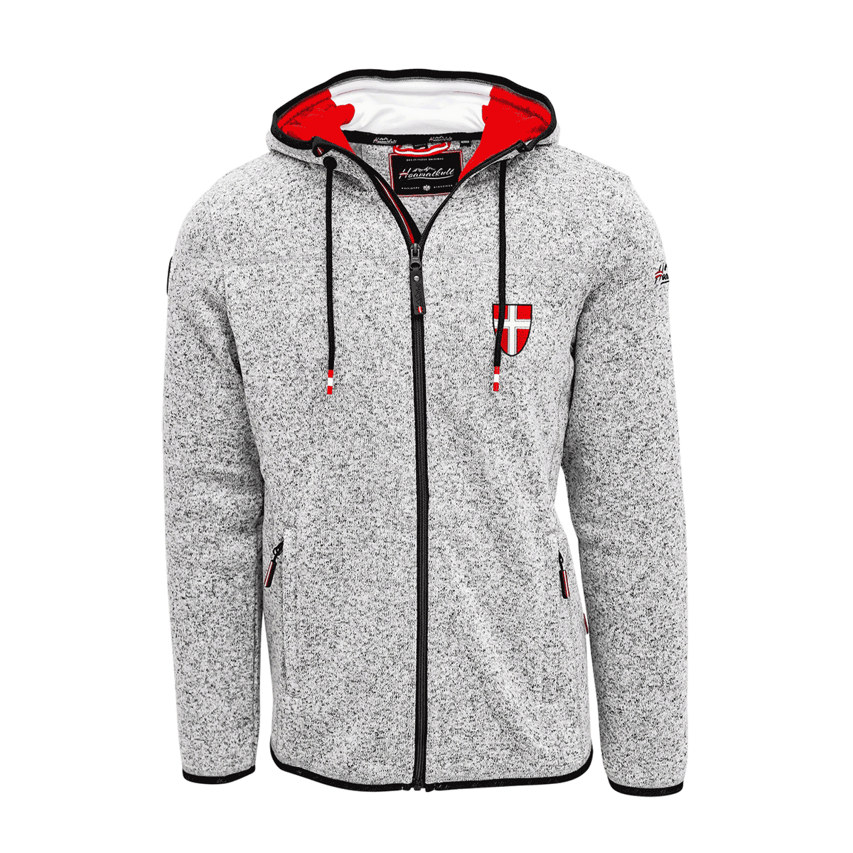 Fleece Strickjacke Wien Stickerei