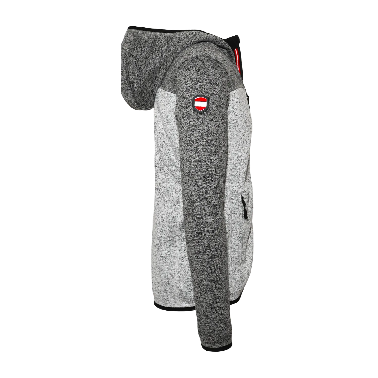 Fleece Weste mit Kapuze Herren