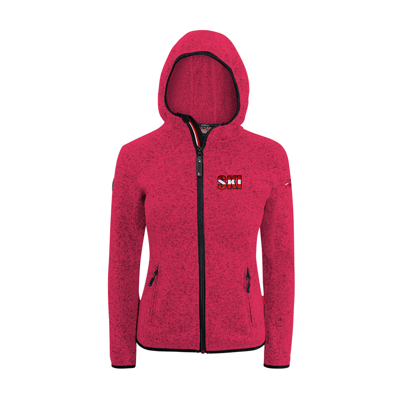 Kultjacke mit Kapuze - Ski rot-weiss-rot