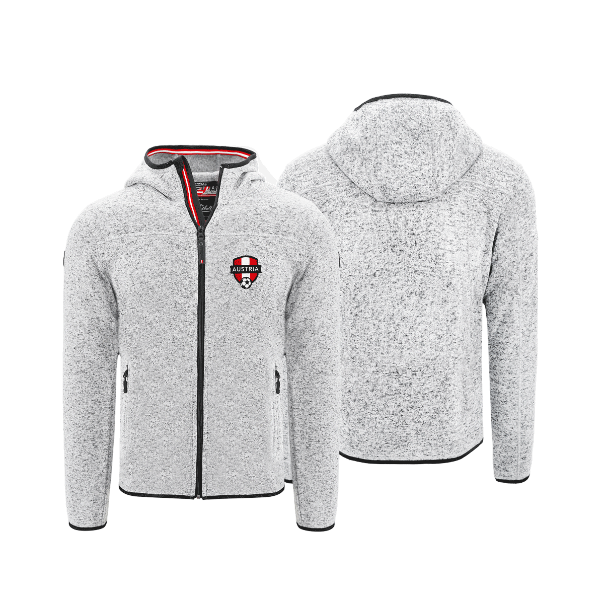 Fußball Fan Österreich Kultjacke hellgrau Herren #Farbe_Hellgrau