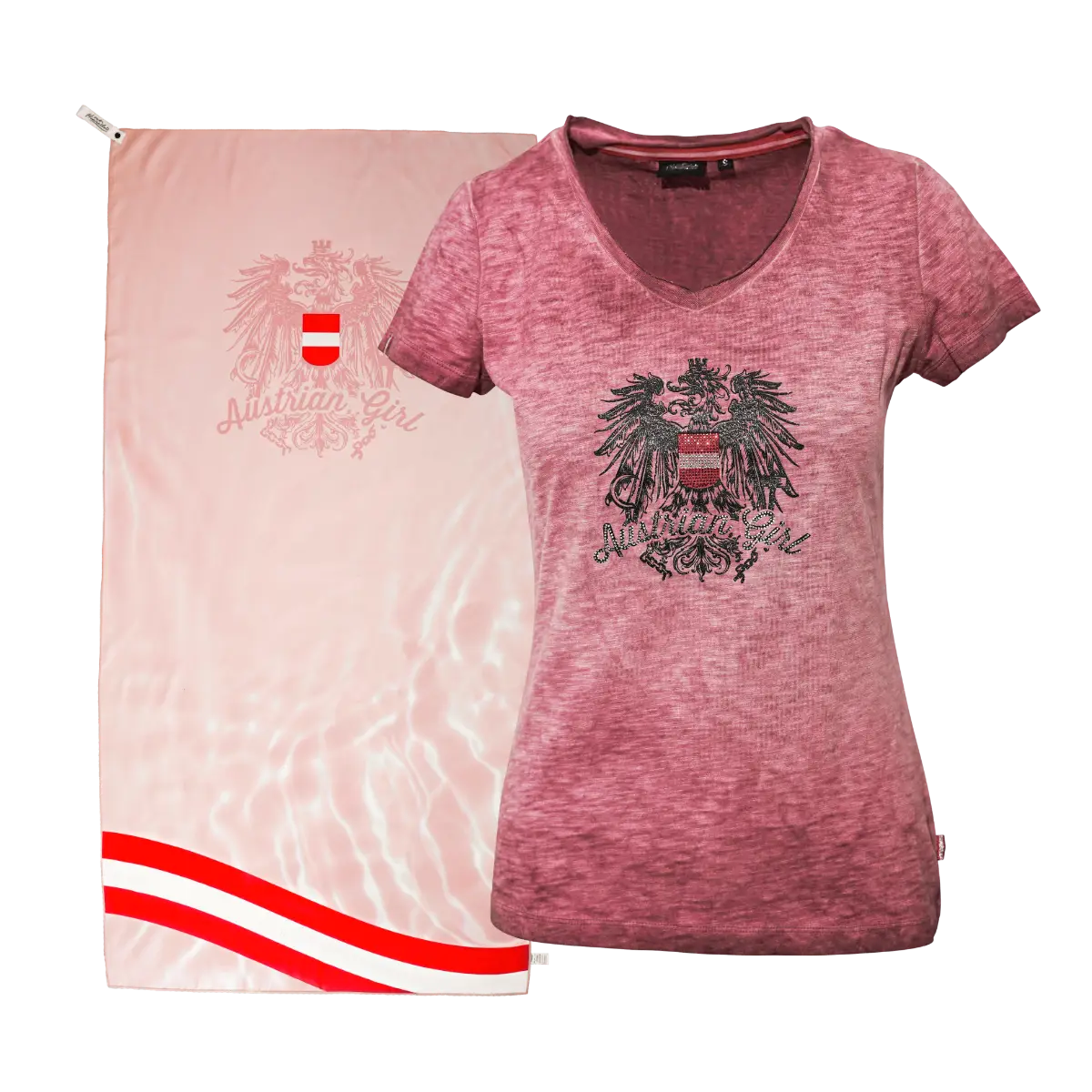 Geschenkpaket Austrian Girl Badetuch Shirt